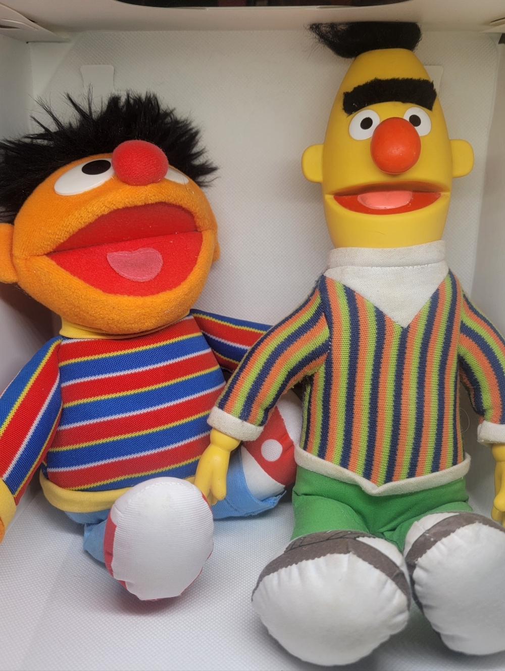 VINTAGE 1985/2002 Applause/GUND 12" BERT & 9 "ERNIE Sesame Street Plushies